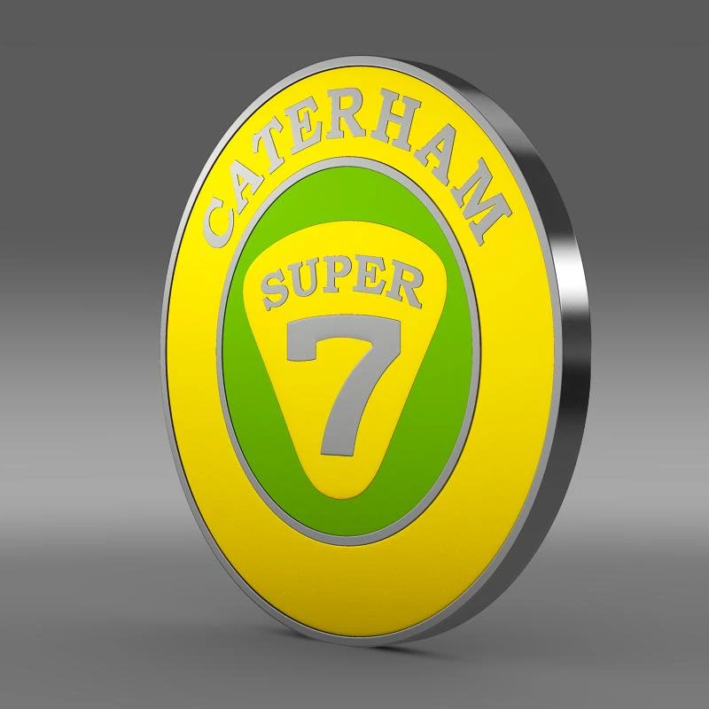 caterham logo 3D Model .c4d .max .obj .3ds .fbx .stl .blend 