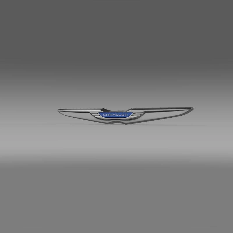 chrysler new  logo 3D Model .c4d .max .obj .3ds .fbx .stl .blend 