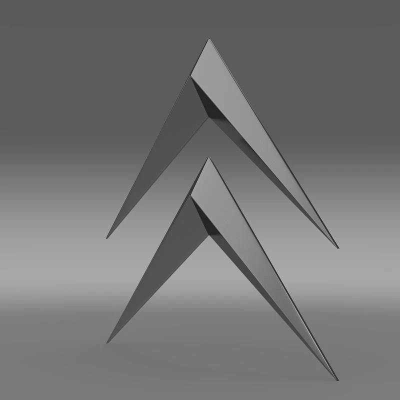 citroen old logo 3D Model .c4d .max .obj .3ds .fbx .stl .blend
