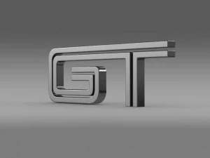 logo Ford Mustang GT Modello 3D
