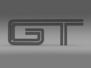 ford mustang gt logo 3D Model