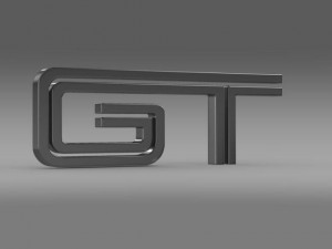 ford mustang gt logo 3D Model