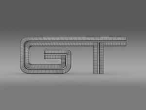 ford mustang gt logo 3D Model