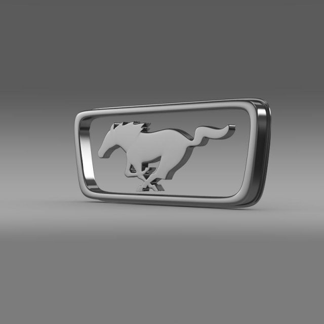 ford mustang pony logo Modello 3D .c4d .max .obj .3ds .fbx .stl .blend 