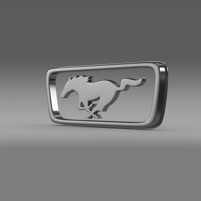 ford mustang pony logo 3D Model .c4d .max .obj .3ds .fbx .stl .blend