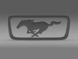 ford mustang pony logo 3D Model