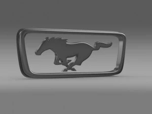 ford mustang pony logo 3D Model