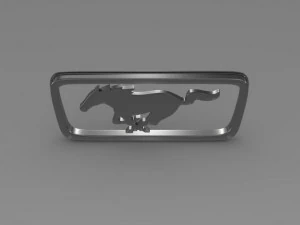 ford mustang pony logo 3D Model