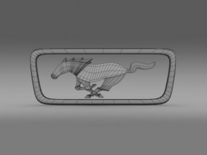 ford mustang pony logo Modello 3D