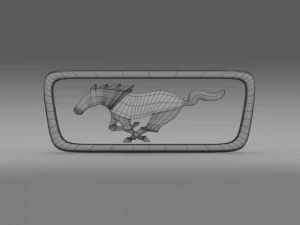 ford mustang pony logo 3D Model