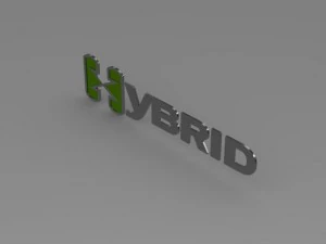 hybrid logo 3D Model