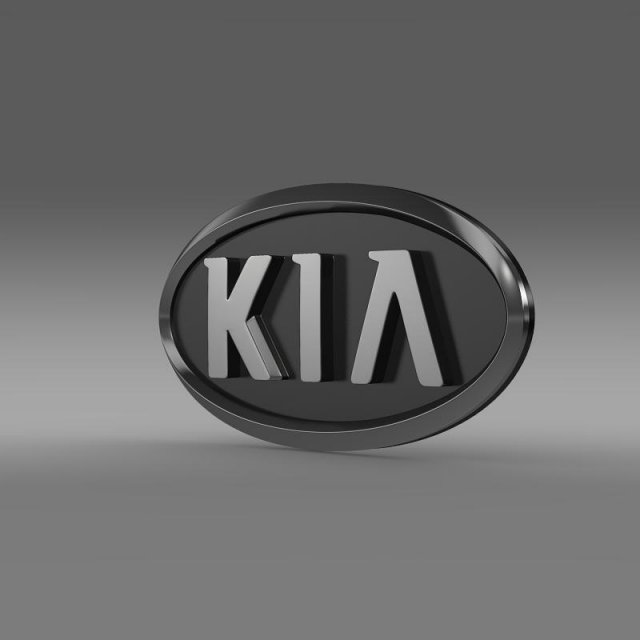 kia motors logo Modelo 3D .c4d .max .obj .3ds .fbx .stl .blend 