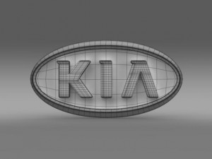kia motors logo Modelo 3D