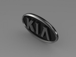 kia motors logo Modelo 3D