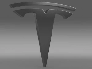 logo koła Tesli Model 3D