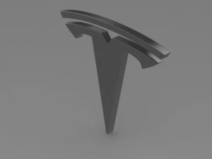 logo koła Tesli Model 3D
