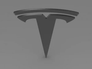 logo koła Tesli Model 3D