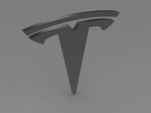 logo koła Tesli Model 3D