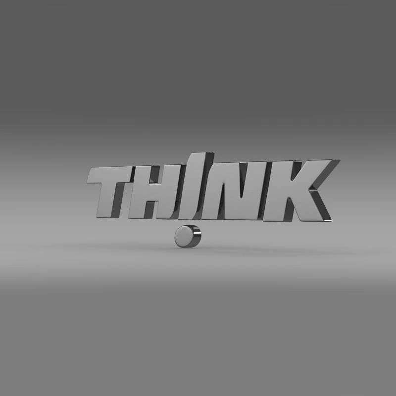 think logo 3D Model .c4d .max .obj .3ds .fbx .stl .blend 
