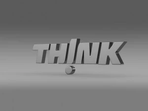 pense no logotipo Modelo 3D