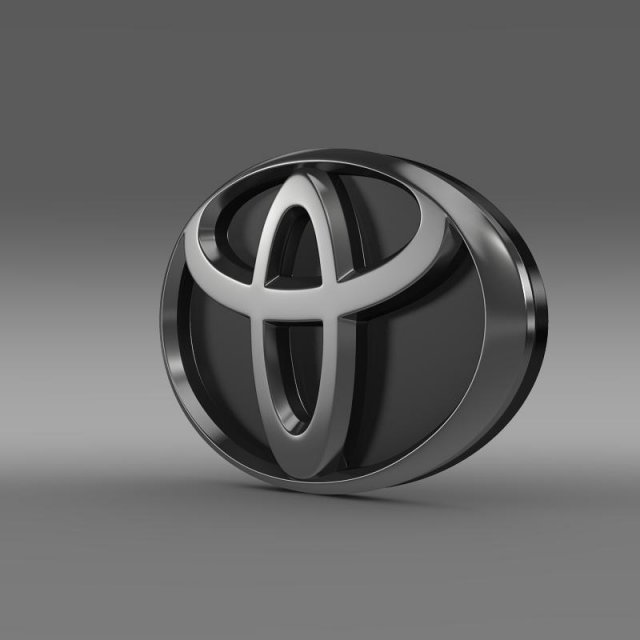 toyota motors logo 3D Model .c4d .max .obj .3ds .fbx .stl .blend 
