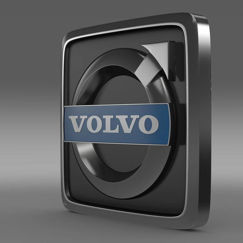 volvo truck logo 3D Model .c4d .max .obj .3ds .fbx .stl .blend