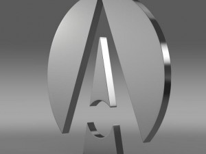 ariel logo 3Dモデル