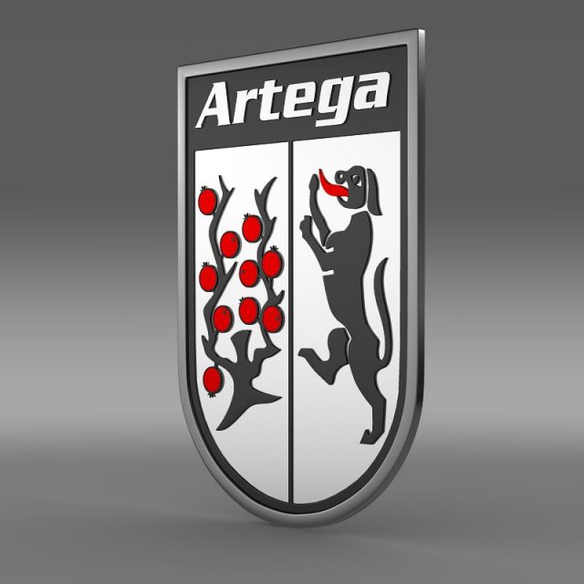 artega logo 3D Модель .c4d .max .obj .3ds .fbx .stl .blend 