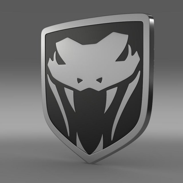 dodge viper fangs 2003 logo 3D-Modell .c4d .max .obj .3ds .fbx .stl .blend 