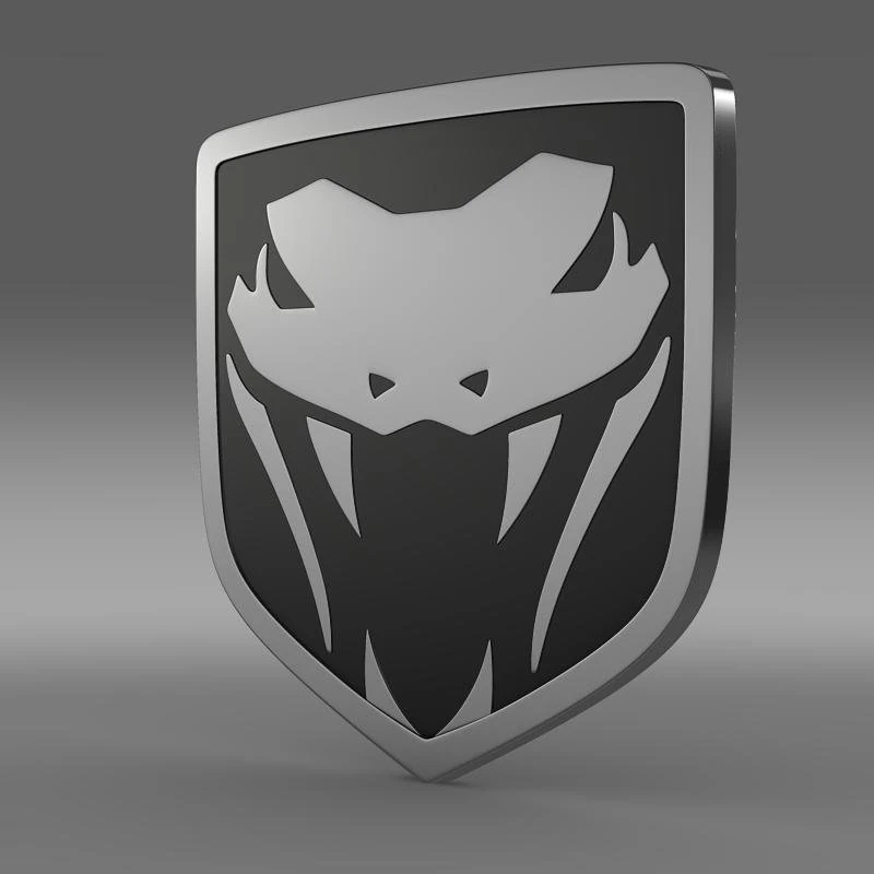 dodge viper fangs 2003 logo 3D Model .c4d .max .obj .3ds .fbx .stl .blend 