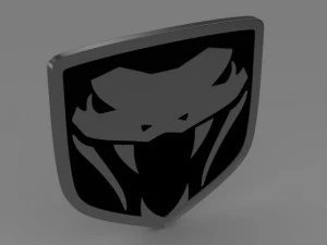 dodge viper fangs 2003 logo 3D Model