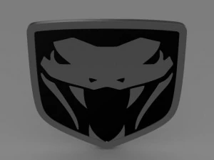 dodge viper fangs 2003 logo 3D Model