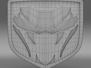 dodge viper fangs 2003 logo 3D-Modell