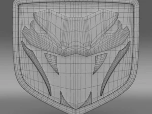 dodge viper fangs 2003 logo 3D Model