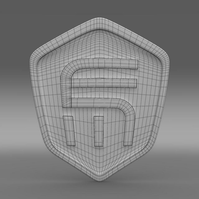 exagon logo 3D Model in Parts of auto 3DExport