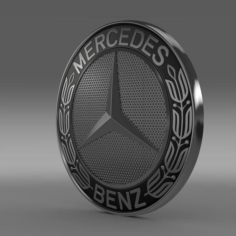 mercedesbenz logo 3D Model .c4d .max .obj .3ds .fbx .stl .blend
