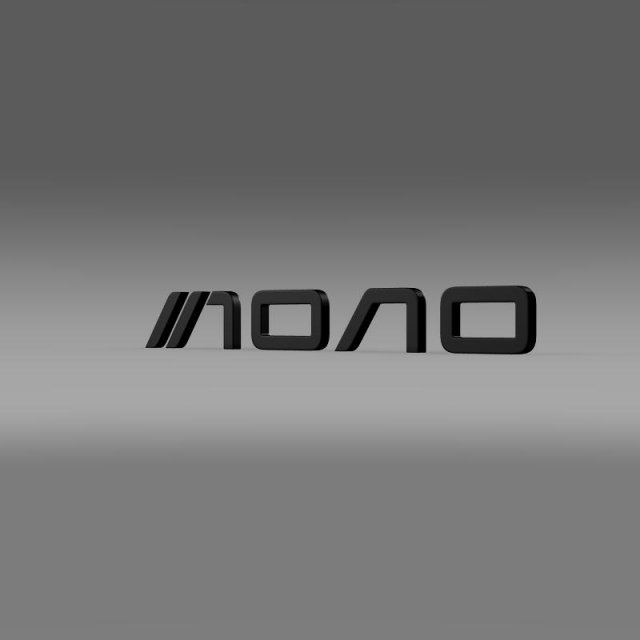 mono logo Modello 3D .c4d .max .obj .3ds .fbx .stl .blend 
