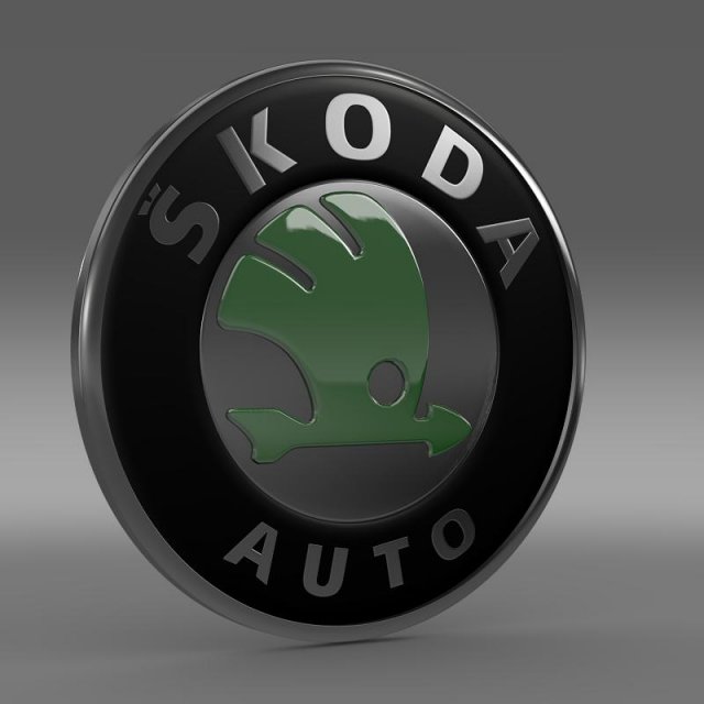 skoda logo 3D Model in Parts of auto 3DExport