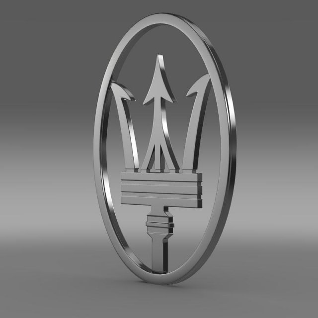 trident logo 3D Model .c4d .max .obj .3ds .fbx .stl .blend 
