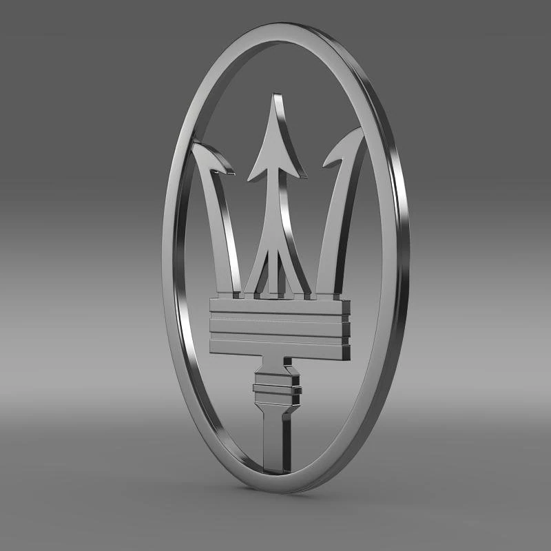 trident logo 3D Model .c4d .max .obj .3ds .fbx .stl .blend 
