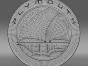 plymouth logo Model 3D