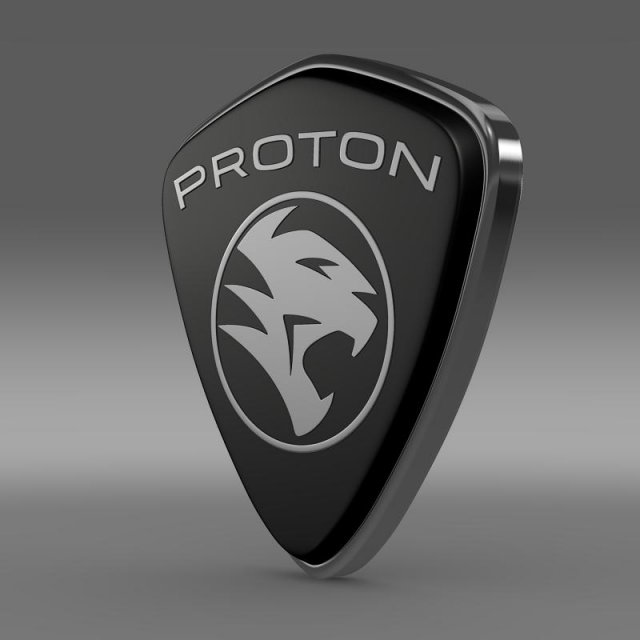 proton logo Modelo 3D .c4d .max .obj .3ds .fbx .stl .blend 