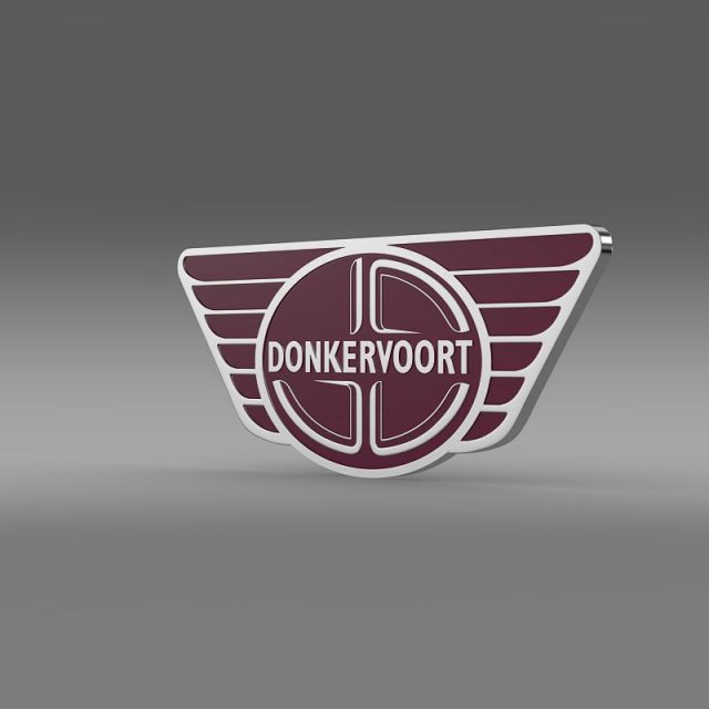 donkervoort logo 3D Model .c4d .max .obj .3ds .fbx .stl .blend 