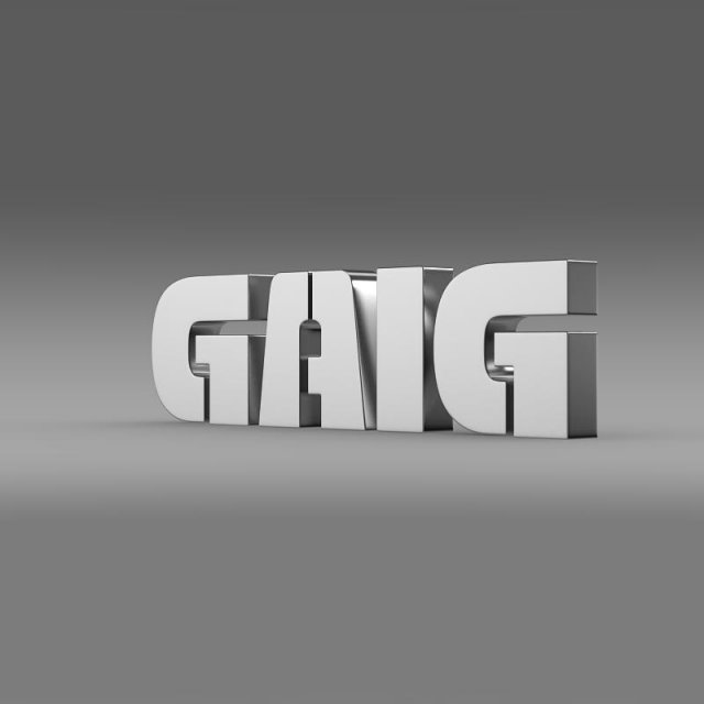 gaig logo Modèle 3D .c4d .max .obj .3ds .fbx .stl .blend 