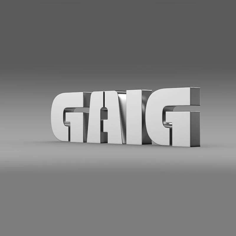 gaig logo 3D Model .c4d .max .obj .3ds .fbx .stl .blend 