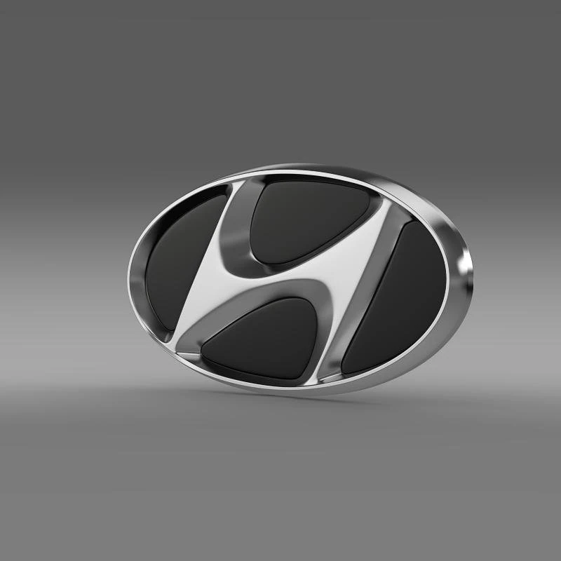 hyundai company logo 3D Model .c4d .max .obj .3ds .fbx .stl .blend