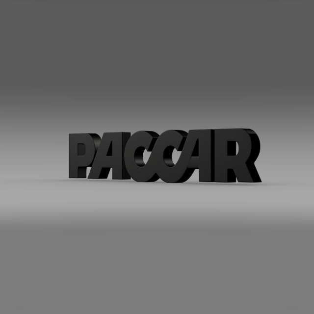 paccar logo 3D Model .c4d .max .obj .3ds .fbx .stl .blend 