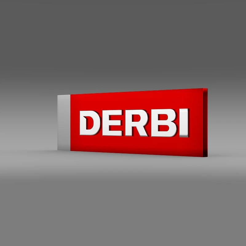 derbi 3d logo 3D Model .c4d .max .obj .3ds .fbx .stl .blend 