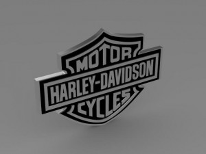 harleydavidson 3d logo Modelo 3D