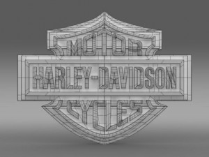 harleydavidson 3d logo Modelo 3D